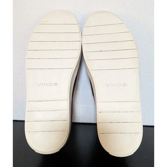 Vince Women's Corbin Slip-On Size 6 1/2" Aubergine Satin and Canvas - Picture 5 of 6